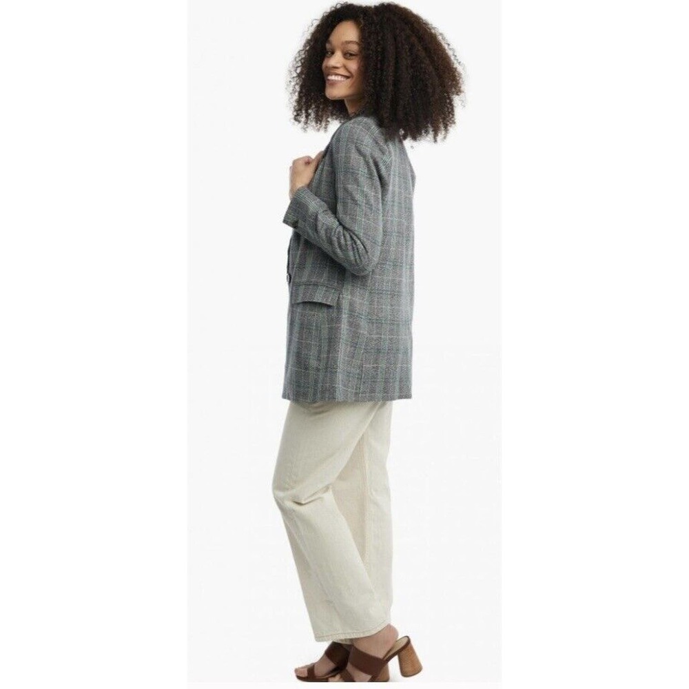 Able Evergreen Plaid Blazer S boho classic holiday preppy winter contemporary - Picture 6 of 13